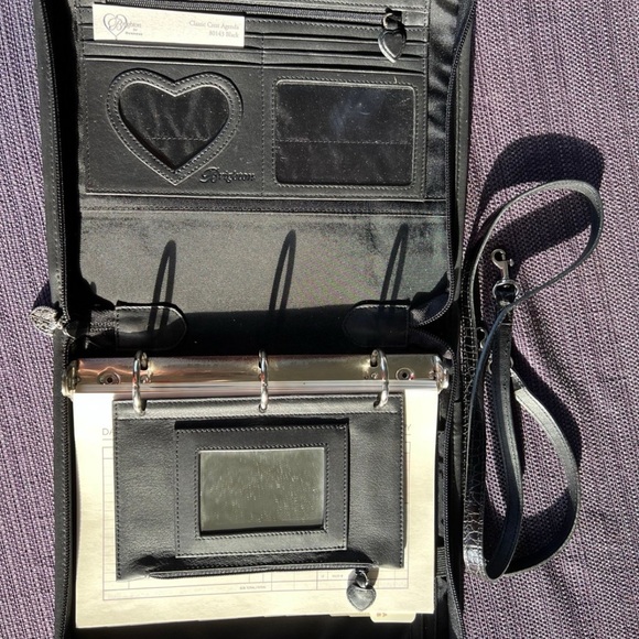 Brighton Planner Agenda Zipper Closure 3 Ring Binder w/Shoulder Straps -vintage! - Picture 5 of 12